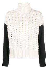 colville colour-blocked funnel-neck jumper - Bianco