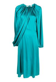 colville draped-detail silk dress - Blu