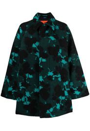 colville graphic-print concealed-front coat - Verde