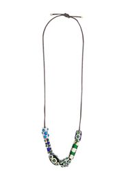 colville Beatle beaded leather necklace - Verde