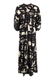 colville Cocoon brushstroke-print maxi dress - Nero