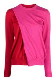 colville contrasting-detail fine-knit sweatshirt - Rosso