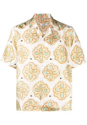 COMMAS floral-print short-sleeve shirt - Blu
