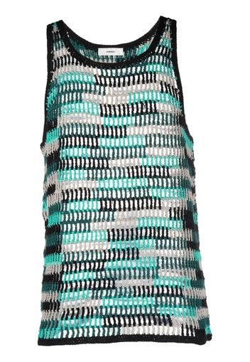 COMMAS round-neck crocheted tank - Verde