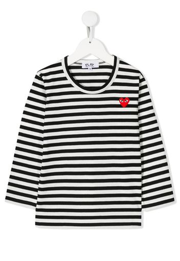 striped logo top