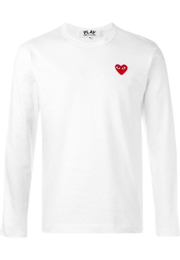 T-shirt con cuore ricamato