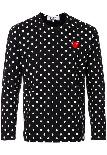 polka dot print T-shirt