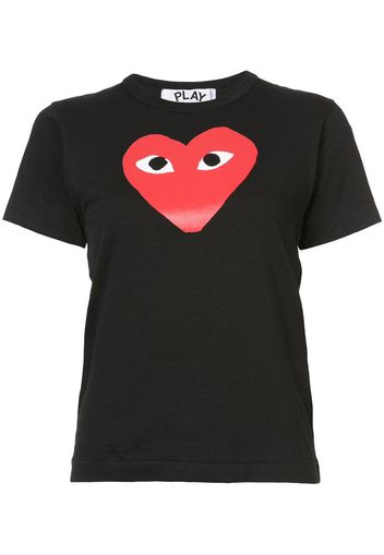 heart print T-shirt