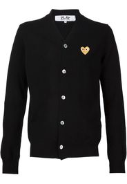 Cardigan con cuore ricamato