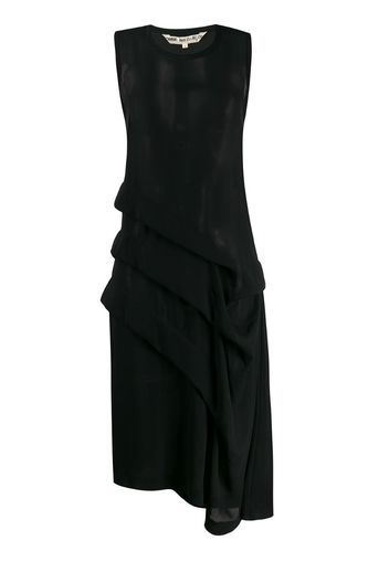 1991 sheer layered asymmetric dress