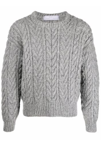 Comme Des Garçons Pre-Owned 1988 cable-knit crew-neck jumper - Grigio