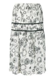 floral gathered skirt