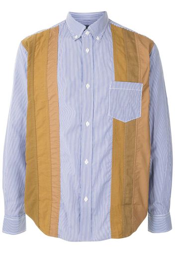 panelled stripe shirt