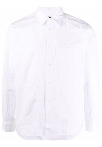 Comme Des Garçons Homme Deux seam-detail cotton shirt - Bianco