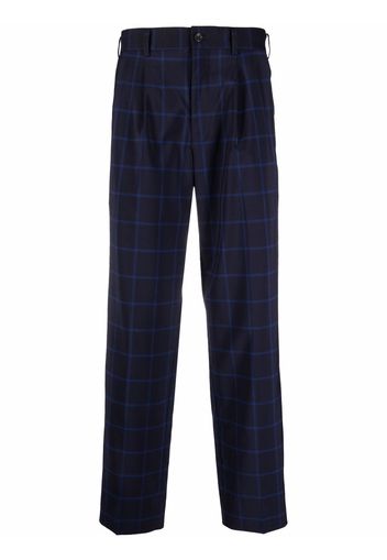 Comme Des Garçons Homme Deux checked wool trousers - Blu