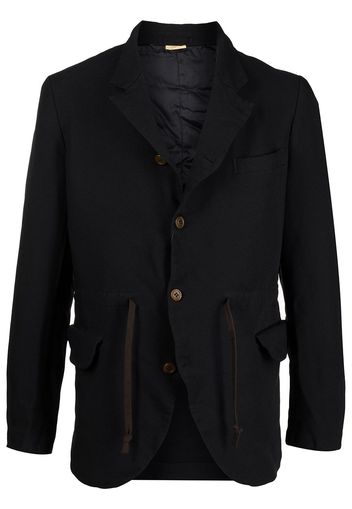 Comme Des Garçons Homme Deux drawstring-waist single-breasted blazer - Nero