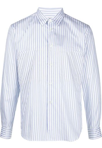 Comme Des Garçons Homme Deux striped cotton long-sleeved shirt - Bianco