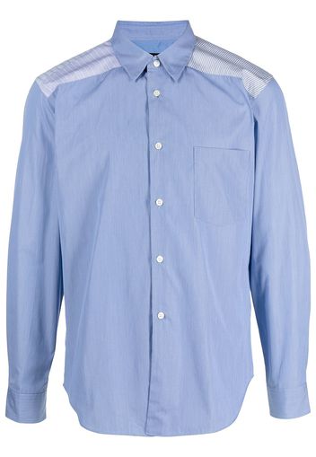 Comme Des Garçons Homme Deux striped shoulder button-up shirt - Blu