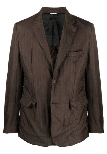 Comme Des Garçons Homme Deux Blazer monopetto con effetto stropicciato - Marrone