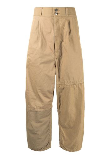 Comme Des Garçons Homme high-waisted straight-leg trousers - Marrone