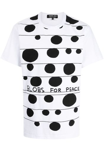 Comme Des Garçons Homme Deux T-shirt a pois - Bianco