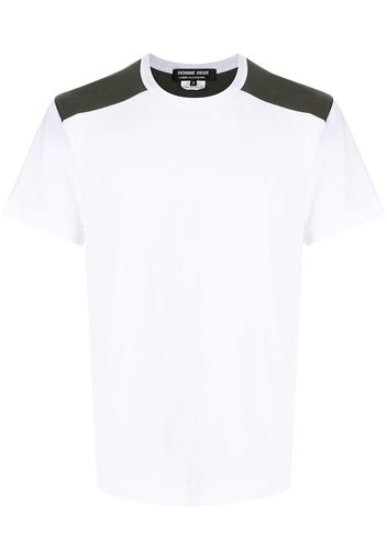 Comme Des Garçons Homme Deux T-shirt con design color-block - Bianco