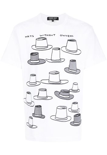 Comme Des Garçons Homme Deux T-shirt con stampa - Bianco