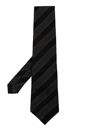 Comme Des Garçons Homme Deux striped satin tie - Nero