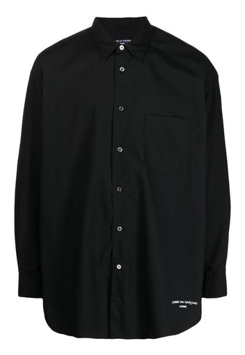 Comme Des Garçons Homme logo-print detail poplin shirt - Nero