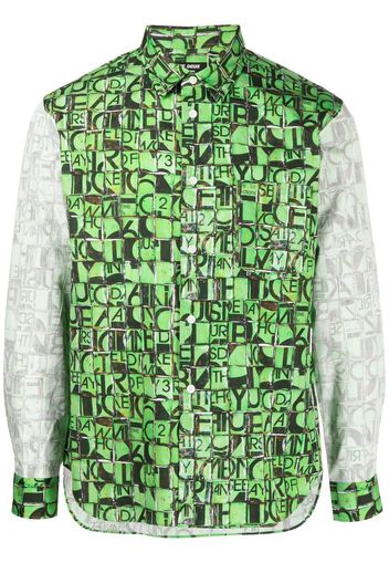 Comme Des Garçons Homme Deux Camicia con stampa grafica - Verde