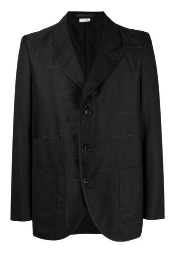 Comme Des Garçons Homme Deux panelled single-breasted blazer - Nero