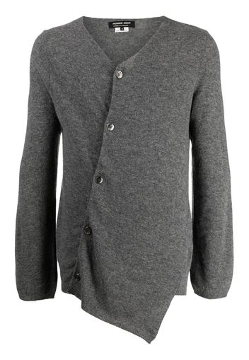 Comme Des Garçons Homme Deux asymmetric fine-knit cardigan - Grigio