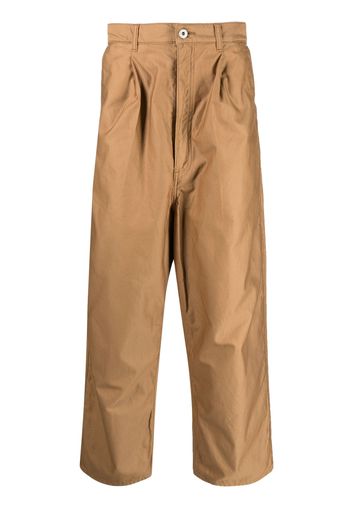 Comme Des Garçons Homme high-waisted cropped trousers - Marrone