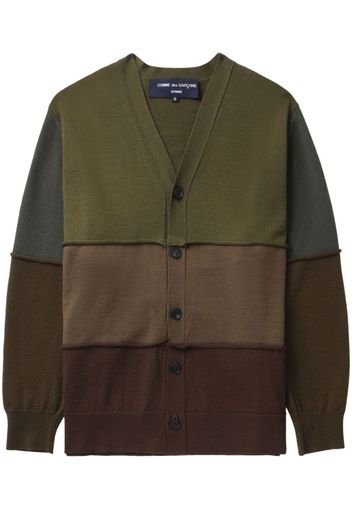 Comme Des Garçons Homme Cardigan con design color-block - Verde