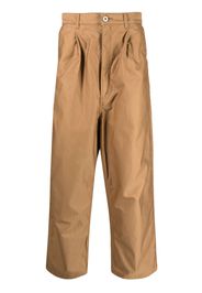 Comme Des Garçons Homme high-waisted cropped trousers - Marrone