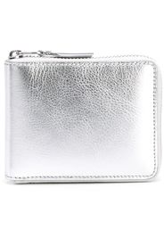 metallic zip wallet