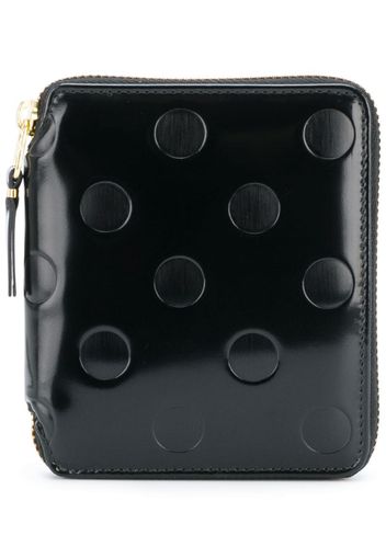 dot detail zipped wallet