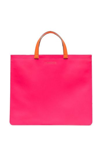 colour-block square tote bag