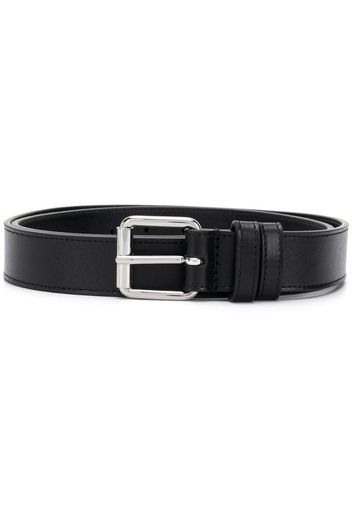 square-tip leather belt