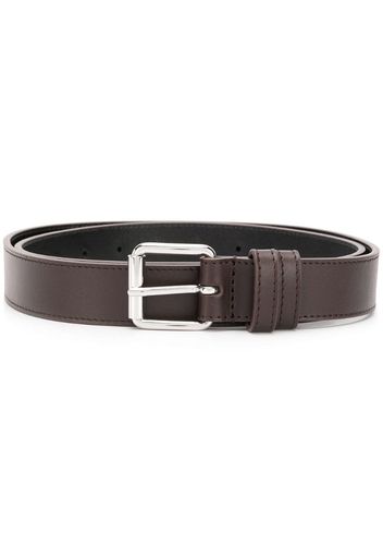 square-tip leather belt