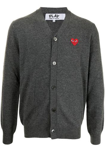 Comme Des Garçons Play Cardigan con scollo a V - Grigio