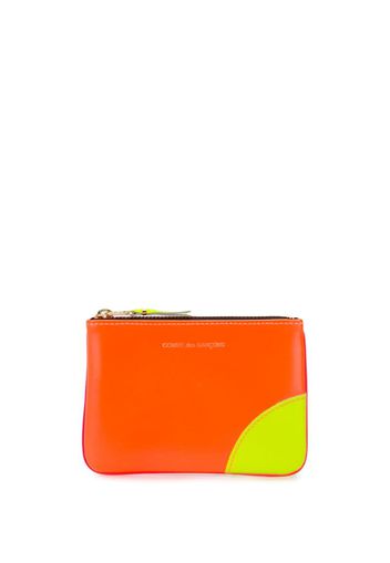 colour blocked zipped purse