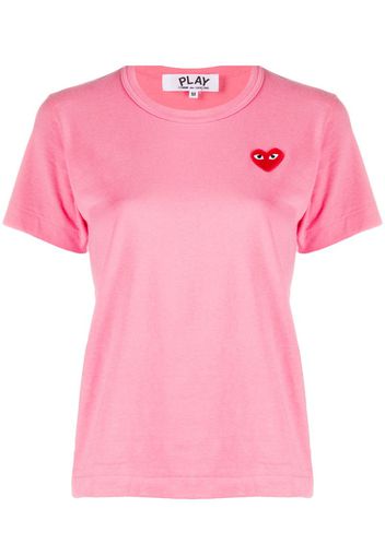 heart-print crew neck T-shirt