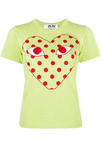 polk-dot heat print T-shirt