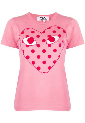 polk-dot heat print T-shirt