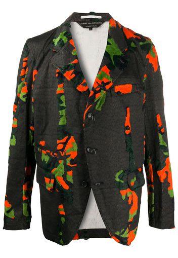 Comme Des Garçons Homme Plus Blazer con stampa camouflage - Nero