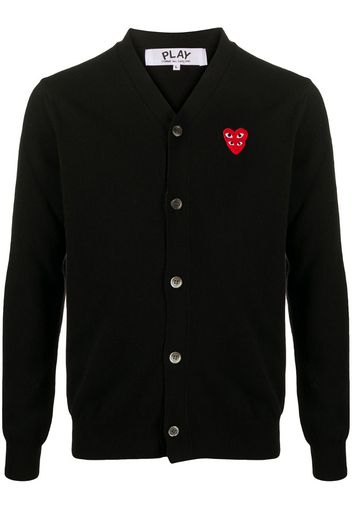 heart logo button-down cardigan