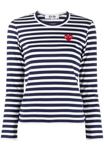 striped print long-sleeve T-shirt