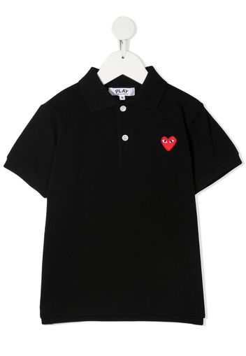 heart logo patch polo shirt