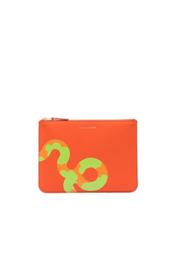 Comme Des Garçons Wallet Portacarte con stampa - Arancione